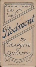 1909-11 American Tobacco Company T206 White Border #NNO Tommy Leach Back