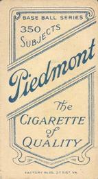 1909-11 American Tobacco Company T206 White Border #NNO Claude Rossman Back