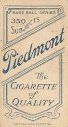 1909-11 American Tobacco Company T206 White Border #NNO James Westlake Back
