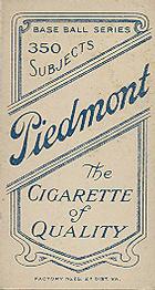 1909-11 American Tobacco Company T206 White Border #NNO John Butler Back