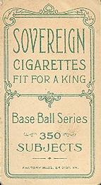 1909-11 American Tobacco Company T206 White Border #NNO Bill Carrigan Back