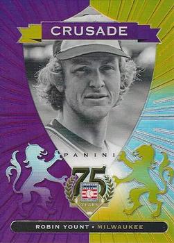 2014 Panini Hall of Fame 75th Year Anniversary - Crusades Purple #83 Robin Yount Front