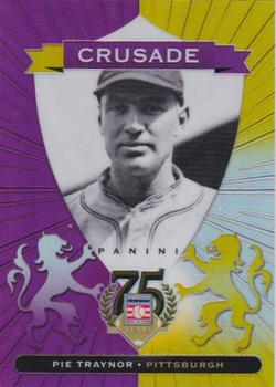 2014 Panini Hall of Fame 75th Year Anniversary - Crusades Purple #21 Pie Traynor Front