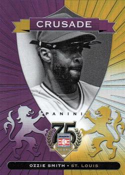2014 Panini Hall of Fame 75th Year Anniversary - Crusades Purple #85 Ozzie Smith Front