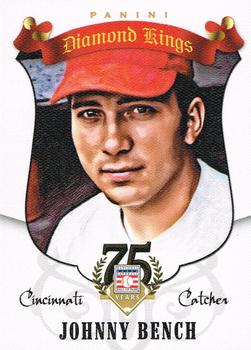 2014 Panini Hall of Fame 75th Year Anniversary - Diamond Kings #65 Johnny Bench Front
