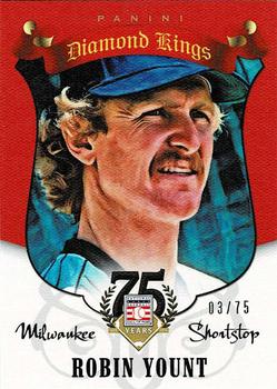 2014 Panini Hall of Fame 75th Year Anniversary - Diamond Kings Red #83 Robin Yount Front
