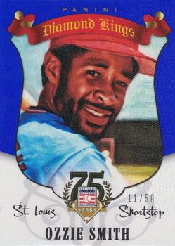 2014 Panini Hall of Fame 75th Year Anniversary - Diamond Kings Blue #85 Ozzie Smith Front