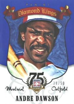 2014 Panini Hall of Fame 75th Year Anniversary - Diamond Kings Blue #94 Andre Dawson Front