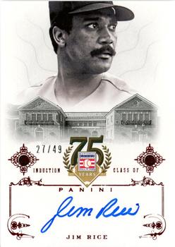 2014 Panini Hall of Fame 75th Year Anniversary - Signatures Red #86 Jim Rice Front