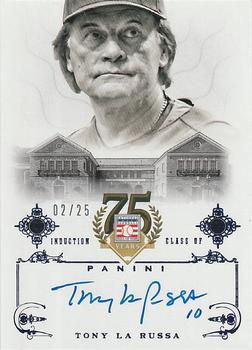 2014 Panini Hall of Fame 75th Year Anniversary - Signatures Blue #65 Tony LaRussa Front