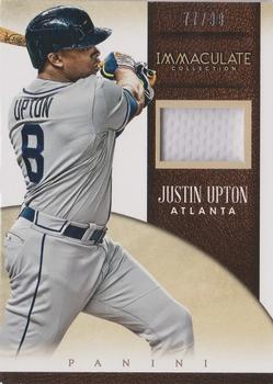 2014 Panini Immaculate Collection - Immaculate Singles Memorabilia #5 Justin Upton Front