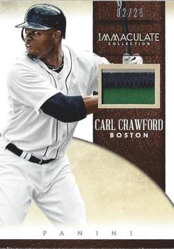 2014 Panini Immaculate Collection - Immaculate Singles Memorabilia Prime #7 Carl Crawford Front