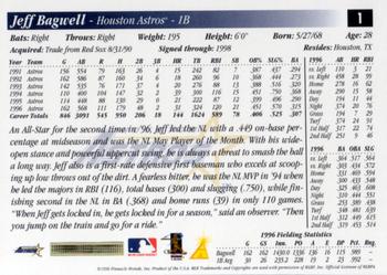 1997 Score #1 Jeff Bagwell Back