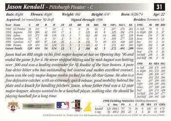 1997 Score #31 Jason Kendall Back