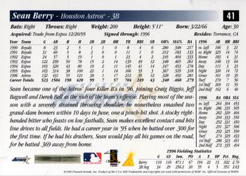 1997 Score #41 Sean Berry Back