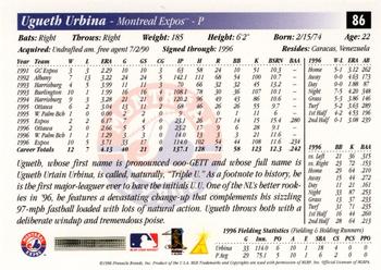 1997 Score #86 Ugueth Urbina Back