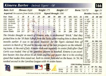 1997 Score #166 Kimera Bartee Back