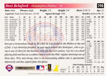 1997 Score #298 Desi Relaford Back