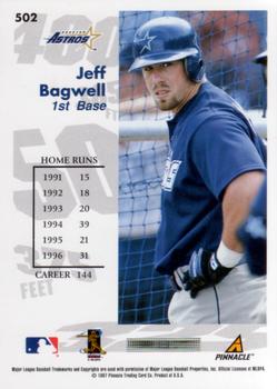 1997 Score #502 Jeff Bagwell Back