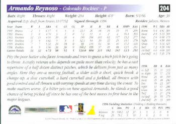 1997 Score #204 Armando Reynoso Back