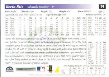 1997 Score #29 Kevin Ritz Back