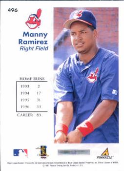 1997 Score #496 Manny Ramirez Back