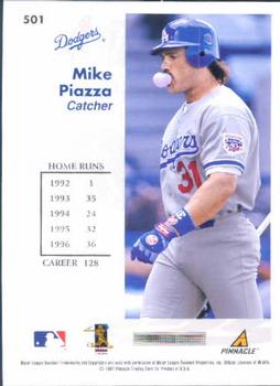1997 Score #501 Mike Piazza Back