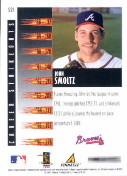 1997 Score #521 John Smoltz Back