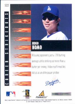 1997 Score #522 Hideo Nomo Back