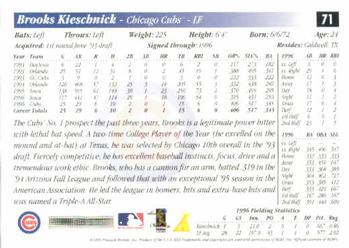 1997 Score #71 Brooks Kieschnick Back