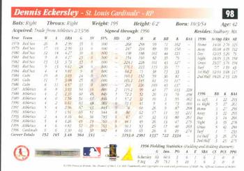 1997 Score #98 Dennis Eckersley Back