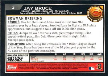 2010 Bowman #3 Jay Bruce Back