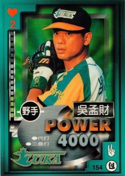 1997 Taiwan Major League Power Card #154 Meng-Tsai Wu Front