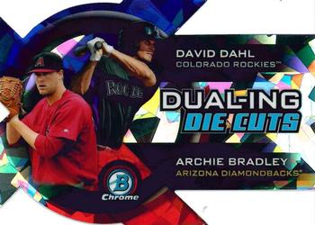 2014 Bowman Chrome - Dualing Die Cut Atomic Refractors #DDC-DB David Dahl / Archie Bradley Front