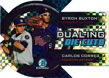 2014 Bowman Chrome - Dualing Die Cut X-Fractors #DDC-BC Byron Buxton / Carlos Correa Front