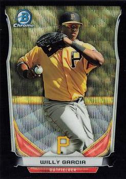 2014 Bowman Chrome - Prospects Black Wave Refractors #BCP9 Willy Garcia Front