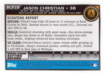 2010 Bowman - Chrome Prospects #BCP28 Jason Christian Back