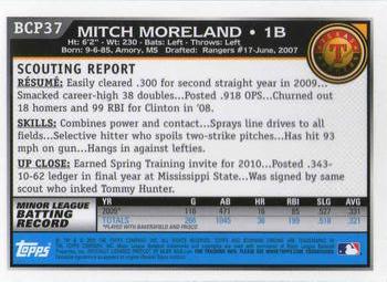 2010 Bowman - Chrome Prospects #BCP37 Mitch Moreland Back