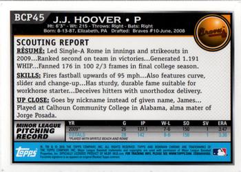 2010 Bowman - Chrome Prospects #BCP45 J.J. Hoover Back
