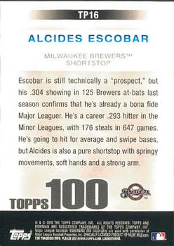 2010 Bowman - Topps 100 Prospects #TP16 Alcides Escobar Back