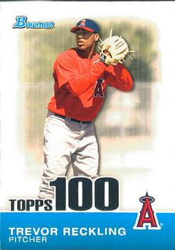 2010 Bowman - Topps 100 Prospects #TP38 Trevor Reckling Front