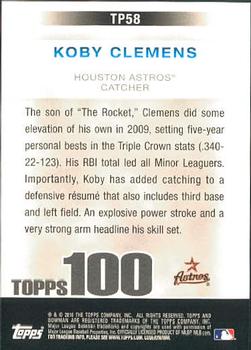 2010 Bowman - Topps 100 Prospects #TP58 Koby Clemens Back