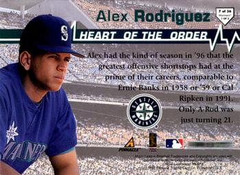 1997 Score - Heart of the Order #7 Alex Rodriguez Back