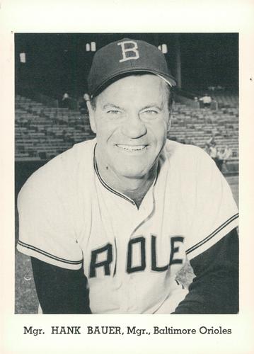 1964 Jay Publishing Baltimore Orioles #NNO Hank Bauer Front