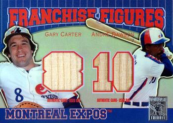 2001 Topps Tribute - Franchise Figures Relics #RM-CD Gary Carter / Andre Dawson Front