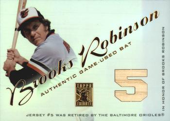 2001 Topps Tribute - Game Bat Relics #RBBRO Brooks Robinson Front