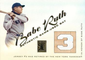 2001 Topps Tribute - Game Bat Relics Stencils #RB-BR Babe Ruth Front