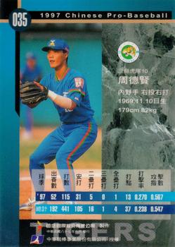 1997 CPBL C&C Series #035 De-Hsien Chou Back