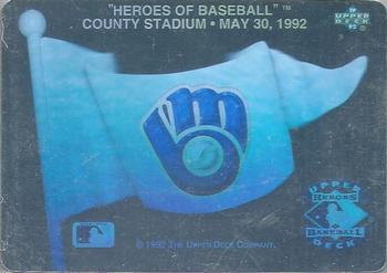 1992 Upper Deck - Heroes of Baseball Pennant Holograms #NNO Milwaukee Brewers Front