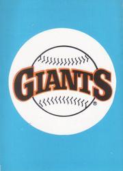 1983 Fleer Star Stickers #NNO San Francisco Giants Checklist Front